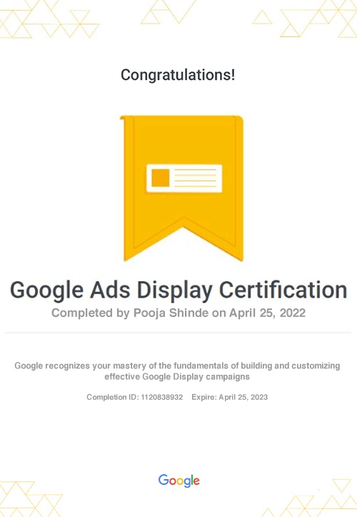 Google Ads Display Certificate