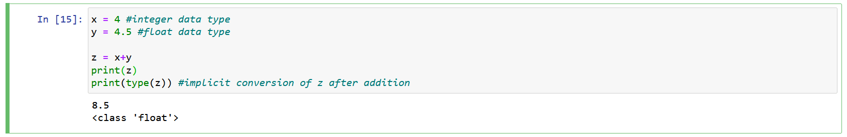 Numeric Data type