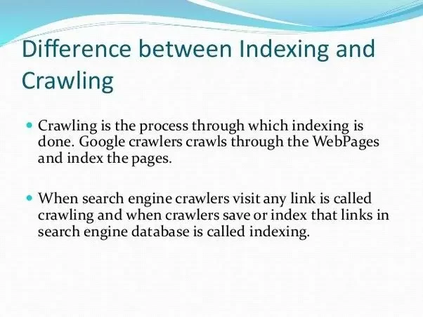 indexing and crawling