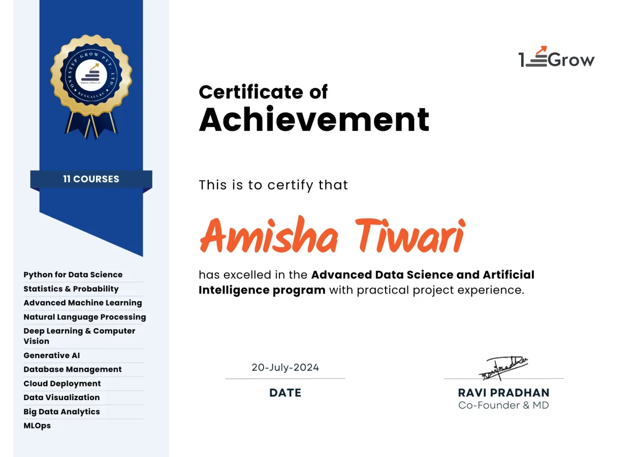 Advanced Data Science and AI program